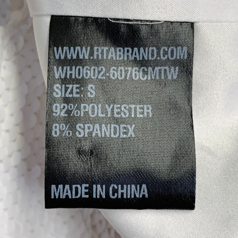 T-shirt long RtA en mélange de polyester à sequins blanc, taille S