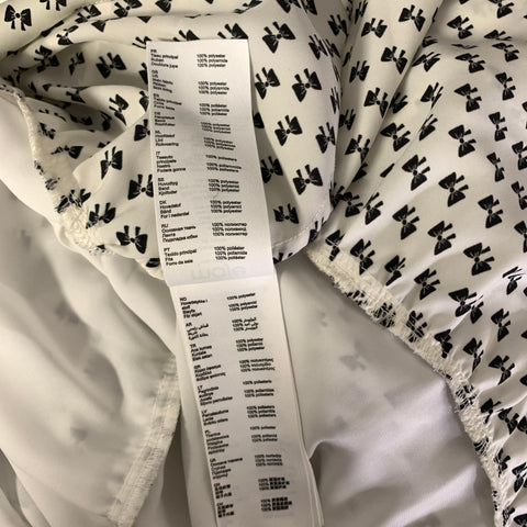 MAJE Size S White Black Polyester Bow Knee Length Dress