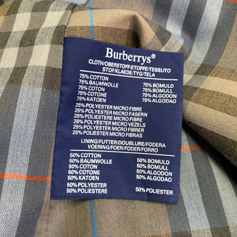 BURBERRYS Size L Taupe Cotton Blend Hidden Buttons Coat