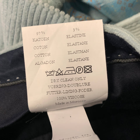 KLEIN EPSTEIN & PARKER Size M Blue Seafoam Corduroy Cotton Blend Work Suit Set