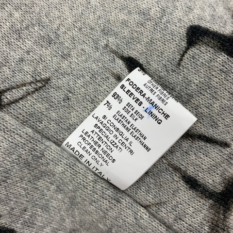 GIORGIO BRATO Size 40 Charcoal Distressed Zip Up Jacket