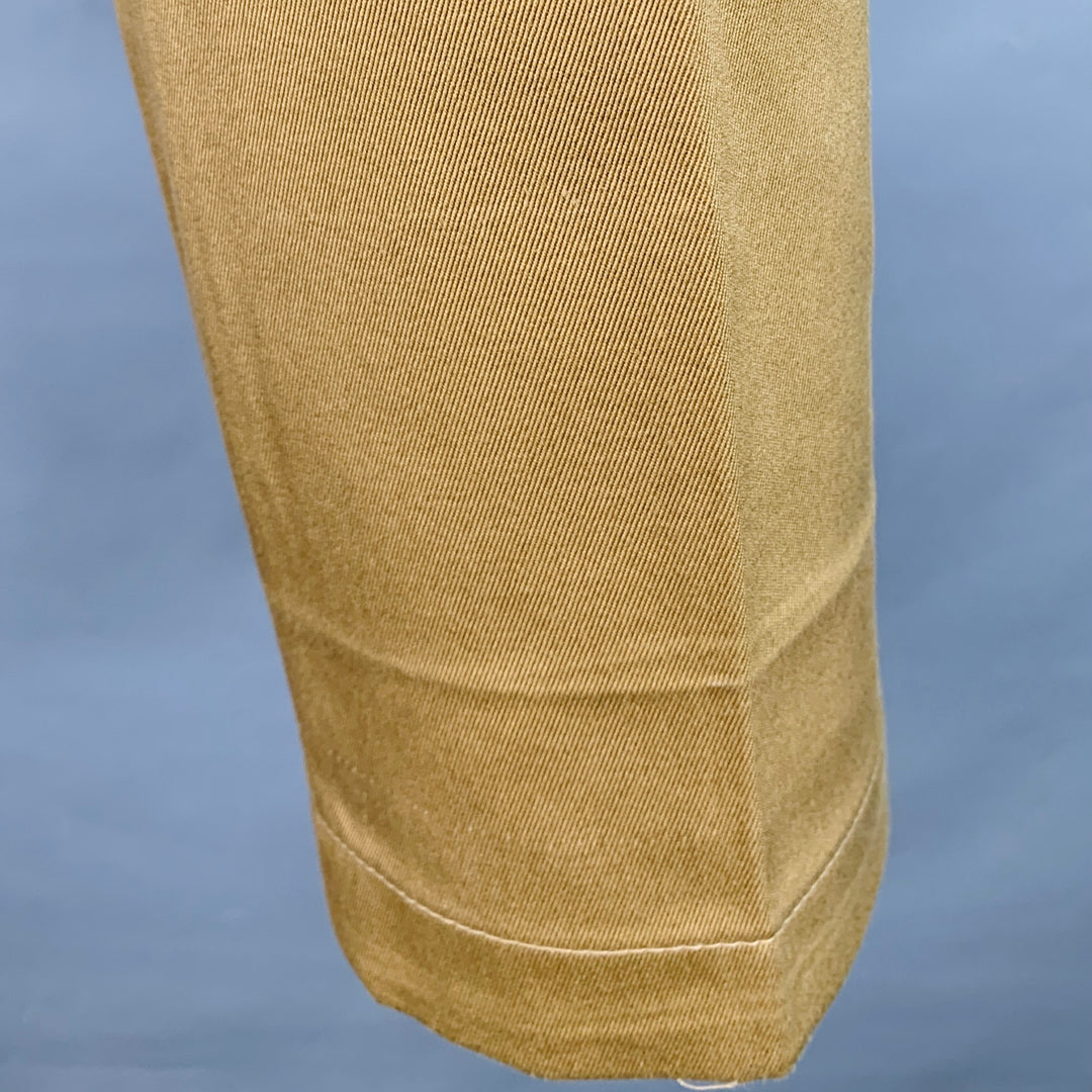 JIL SANDER Size L Tan Cotton Twill Tapered Drawstring Casual Pants
