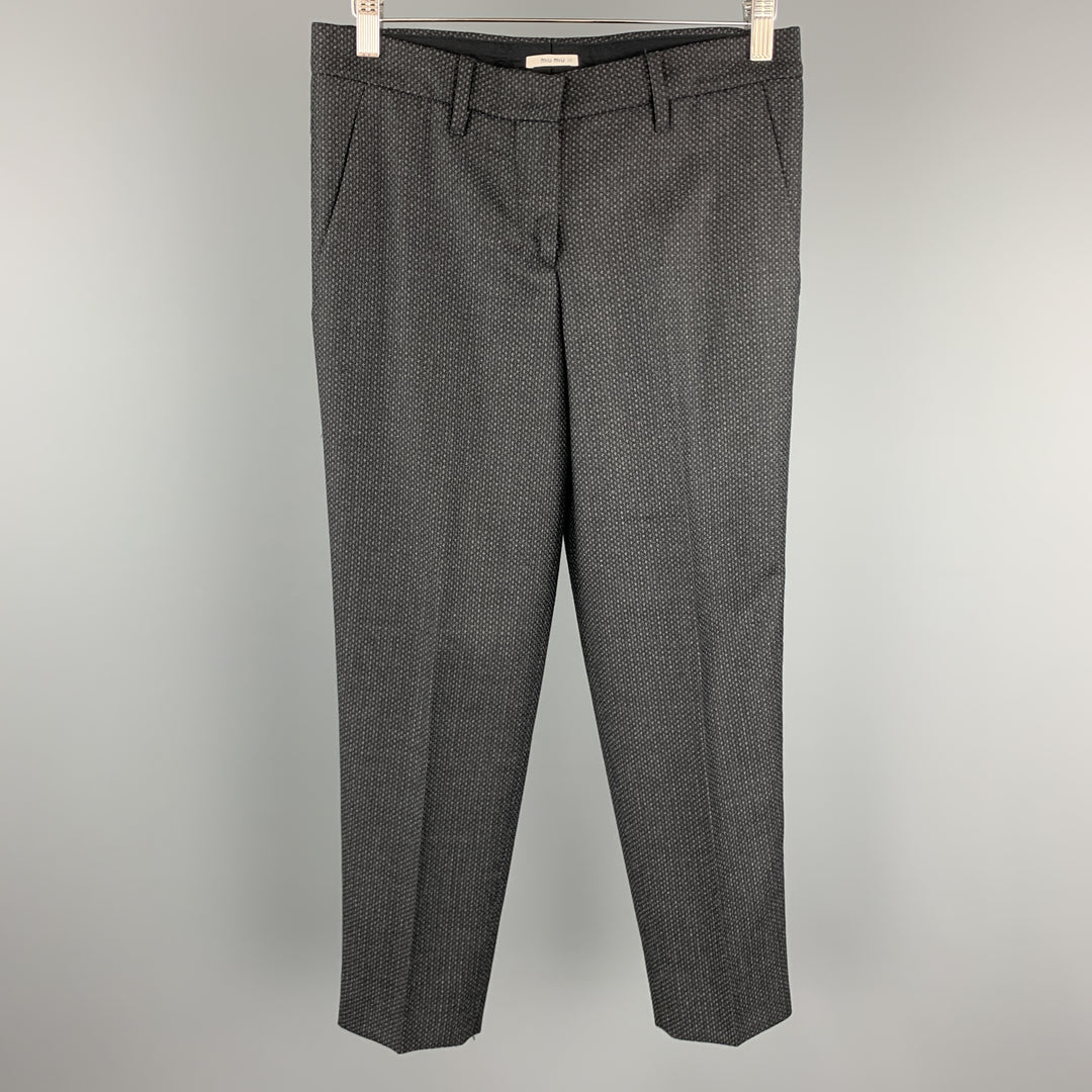 MIU MIU Size 2 Grey Houndstooth Wool Dress Pants – Sui Generis Designer  Consignment