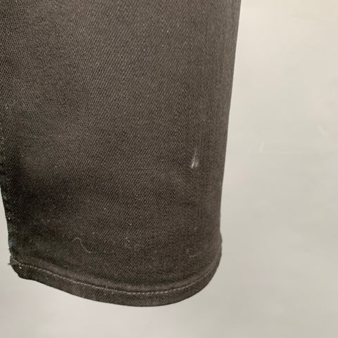 J.BRAND Size 32 -Kane- Black Cotton Blend 5 Pocket Slim Straight Jeans