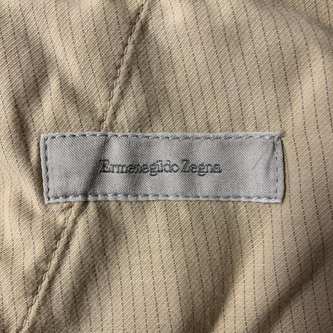 ERMENEGILDO ZEGNA Size 36 Khaki Cotton Straight Casual Pants