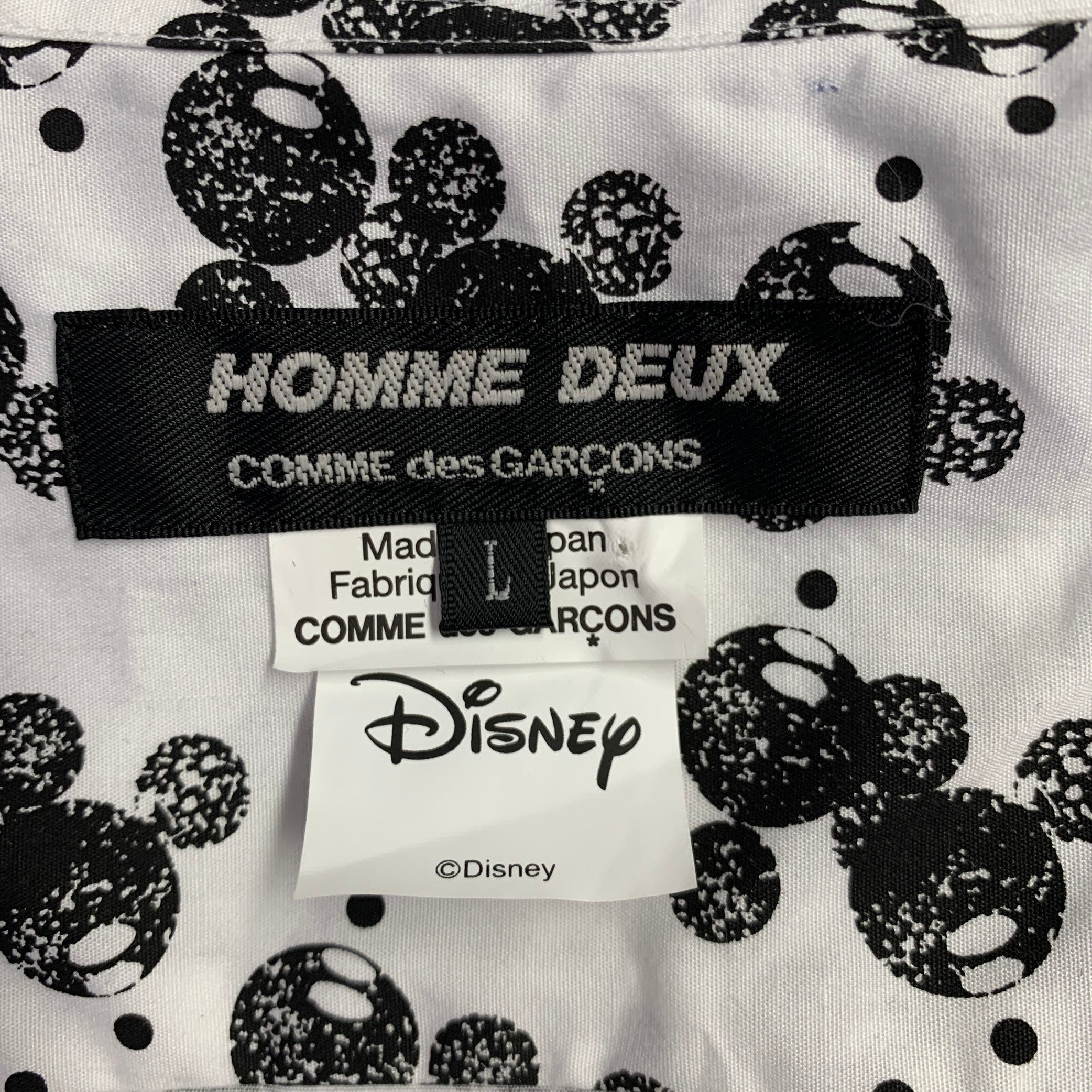 Lサイズ！COMME des GARCONS × Disney 切り替えシャツ Lサイズ！COMME des GARCONS × Disney 切り替えシャツ 【公式通販】