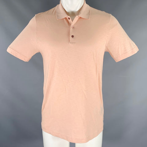 THEORY Size S -Bron Cosmos- Pink Cotton Polo