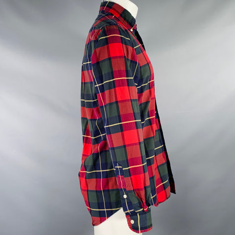 RALPH LAUREN Size S Red Blue Green Plaid Woven Button Down Long Sleeve Shirt