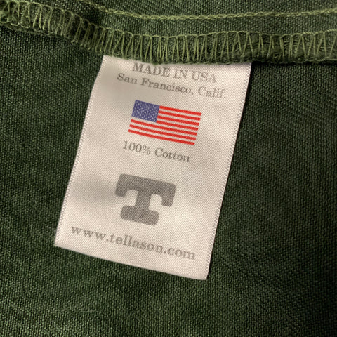 TELLASON Size S Green Hunter Green Cotton Cargo Jacket