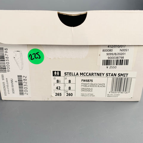 ADIDAS x STELLA McCARTNEY Size 8.5 White Multi Color Leather Stars Lace-Up Low Top Sneakers