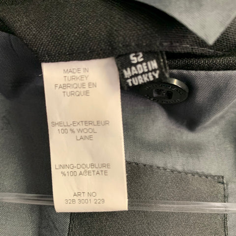 J.LINDEBERG Size 42 Black Wool Notch Lapel Sport Coat