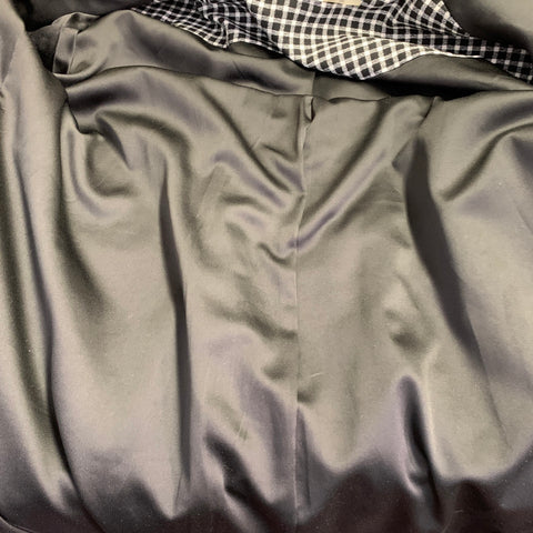 Trench-coat croisé ceinturé à carreaux ALICE + OLIVIA Taille L Noir Blanc Mélange de polyester