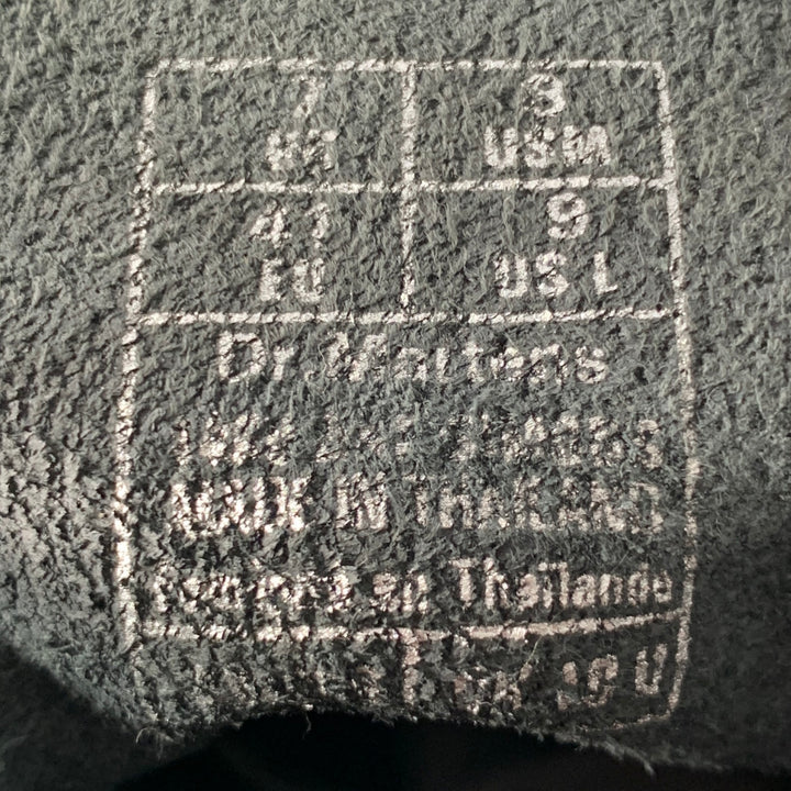 RAF SIMONS Size 9 Black Rings Leather Lace-Up Boots