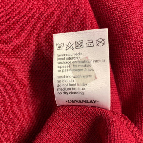 LACOSTE Size M Burgundy Cotton Short Sleeve Polo