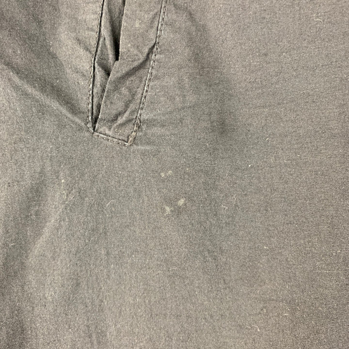 THOM KROM Pantalones casuales de tiro caído de lino y algodón negro Talla S