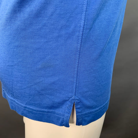 BURBERRY BRIT Size M Blue Cotton Half Placket Polo