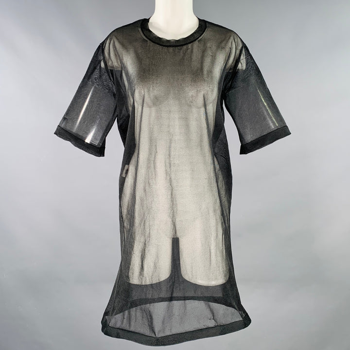 CALVIN KLEIN COLLECTION Size XS Wilson Black Mesh T-Shirt Dress