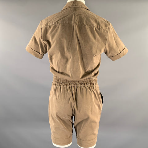 MR TURK Size S Brown Cotton Blend Romper