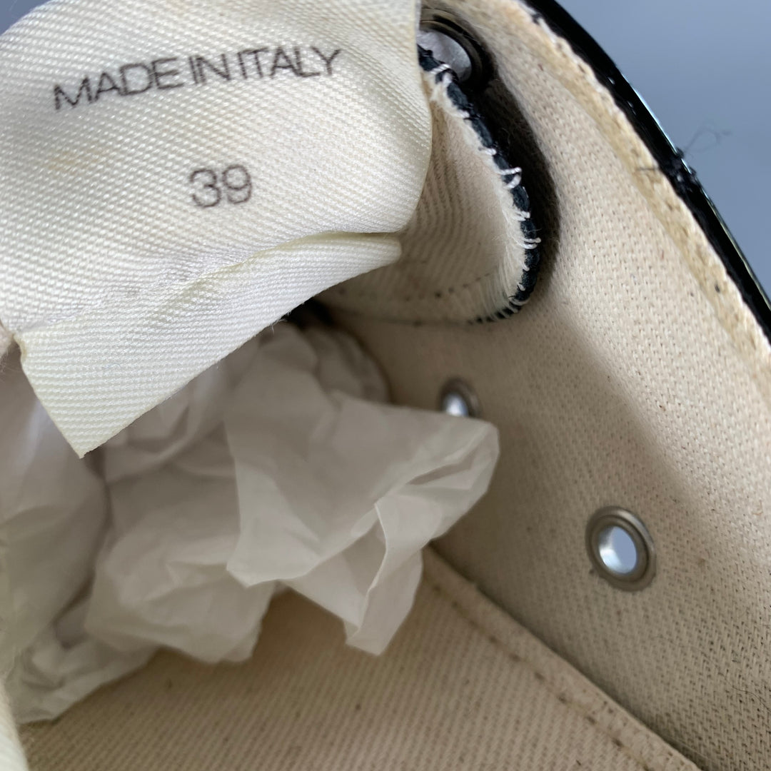 MARNI Size 9 Black White Leather Calf Sneakers