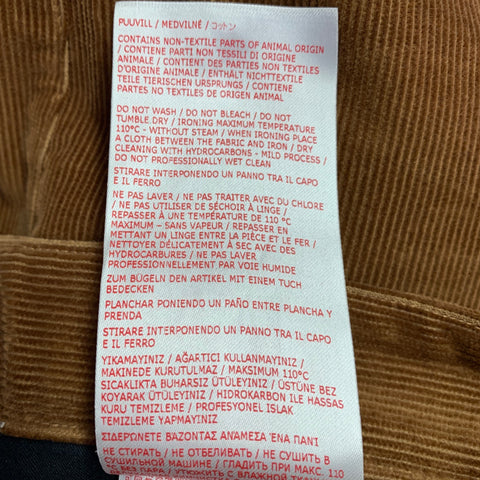 MARNI Size 30 Brown Corduroy Cotton Straight Casual Pants