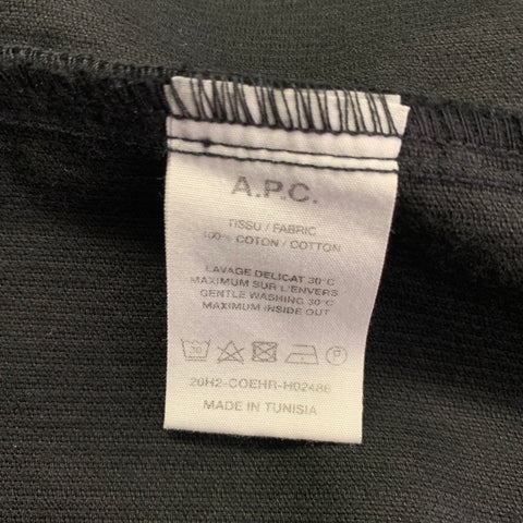 A.P.C. Size XXL Black Corduroy Cotton Two Pockets Long Sleeve Shirt