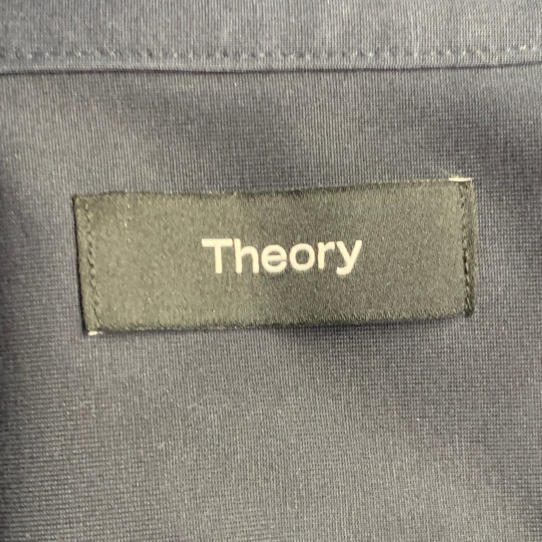 THEORY Size S Black Viscose Stretch Short Sleeve Shirt