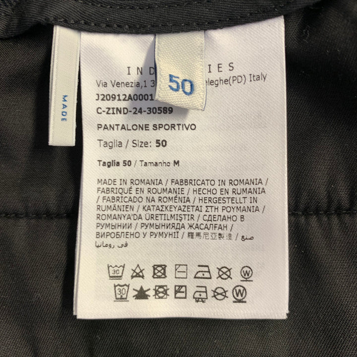 MONCLER Size 34 Black Twill Polyamide Blend Drawstring Casual Pants