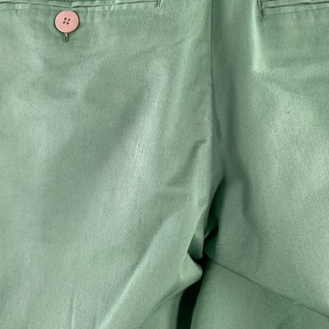 ETRO Size 30 Green Cotton Blend Zip Fly Dress Pants