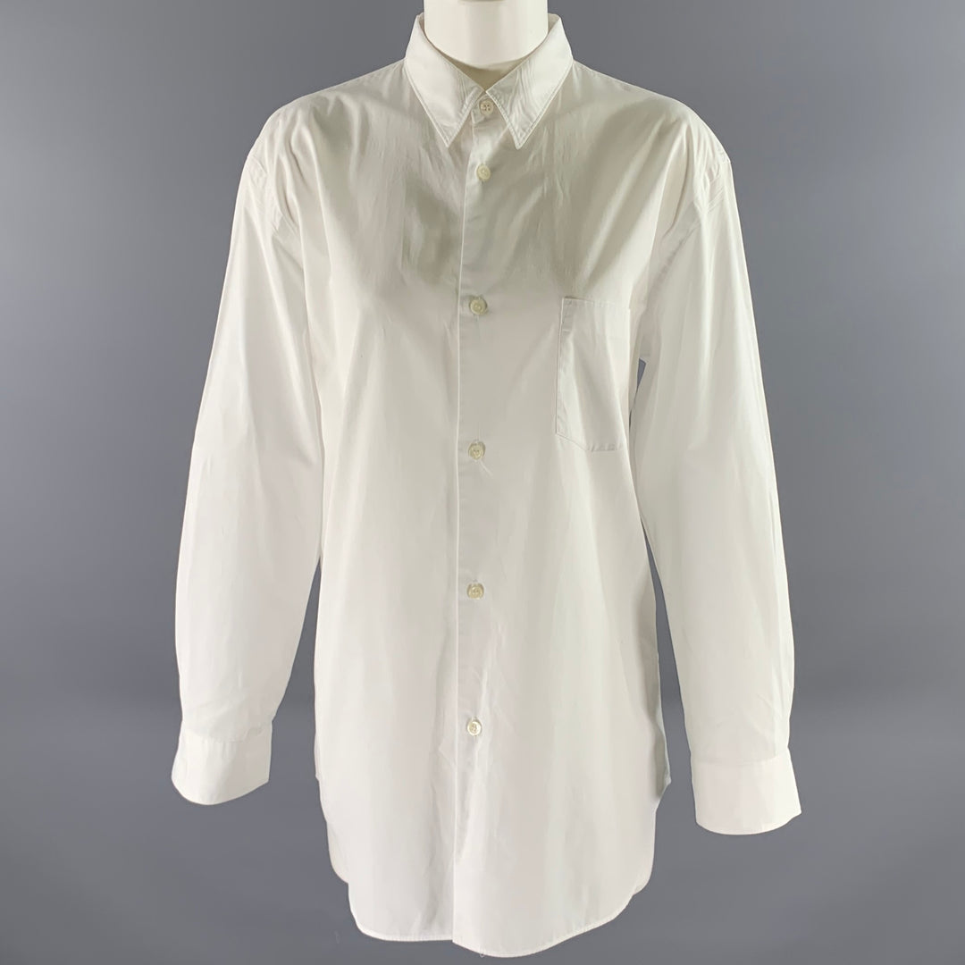 JUNYA WATANABE Size L White Cotton Pointed Collar Shirt