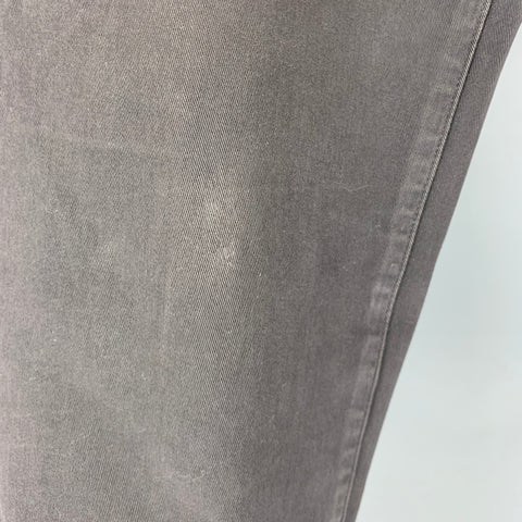 FENDI Size 30 Grey Charcoal Cotton Blend Flat Front Casual Pants