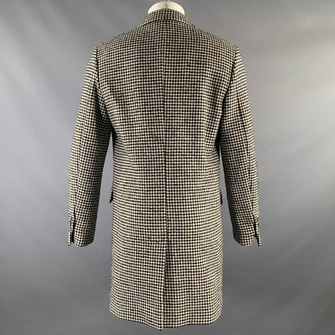 AMI by ALEXANDRE MATTIUSSI Size 38 Black White Houndstooth Wool Coat