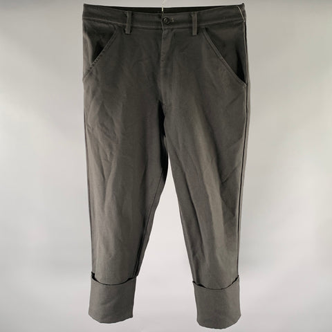 COMME des GARCONS Size 31 Black Cotton Polyester Cuffed Pants