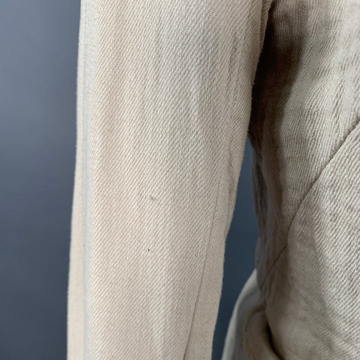 NICE COLLECTIVE Size M Beige Brown Textured Cotton Jacket