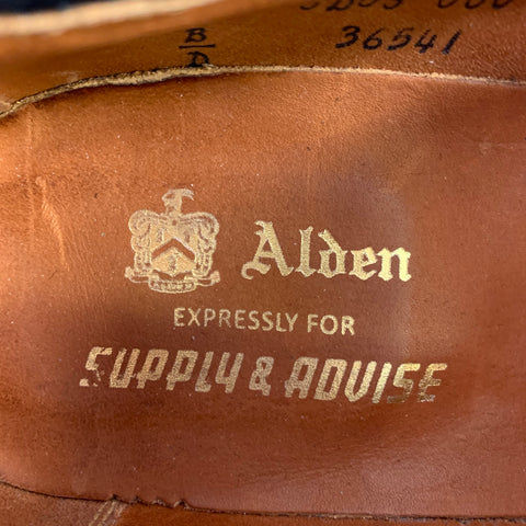 ALDEN Size 11 Navy Suede Tassels Loafers