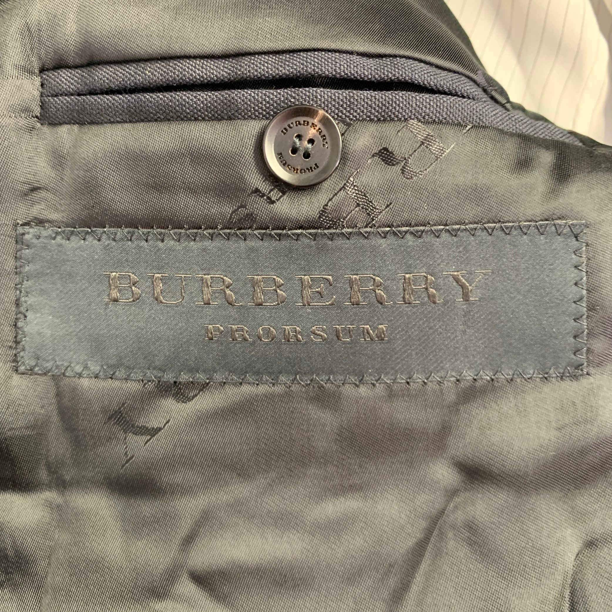 BURBERRY PRORSUM Size 36 Black Virgin Wool Mohair Sport Coat Sui Generis Designer Consignment