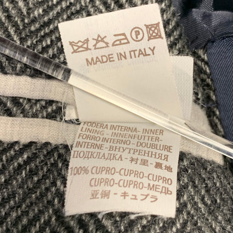 BRUNELLO CUCINELLI Size 38 Grey Black Herringbone Cashmere Sport Coat