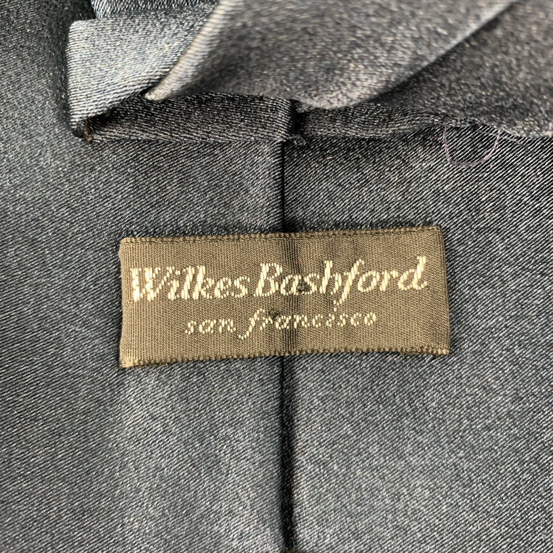 WILKES BASHFORD Corbata de seda azul marino