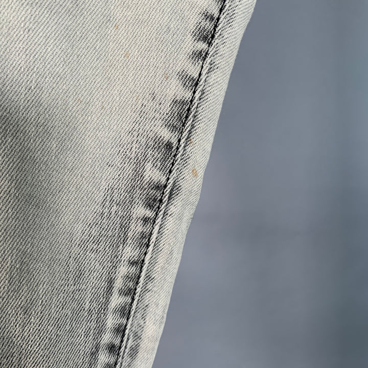 DOLCE & GABBANA Size 30 Grey Cotton Blend Twill Skinny Zip Fly Jeans