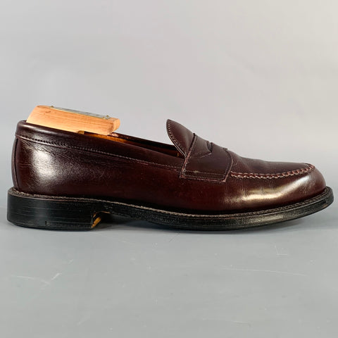 ALDEN Size 6.5 Brown Leather Penny Loafers