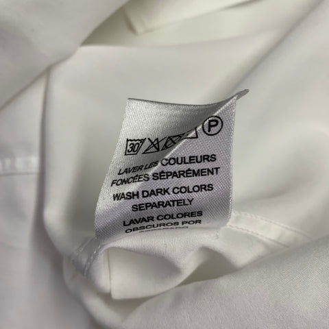 Chemise Sandro en coton blanc à manches longues et boutons cachés, taille M