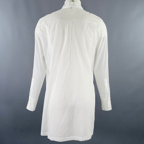MARCO SCAIANO BERLIN Size M White Cotton Tunic Long Sleeve Shirt