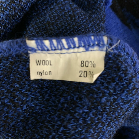 MISSONI Size S Blue Black Abstract Wool Blend Turtleneck Sweater