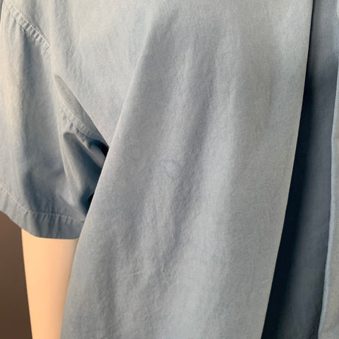 COMME des GARCONS Size XXL Blue Cotton Shawl Collar Casual Top
