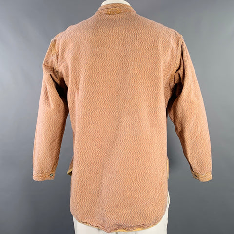 TENDER CO. Size XL Orange Navy Yellow Zig Zag Cotton Long Sleeve Shirt