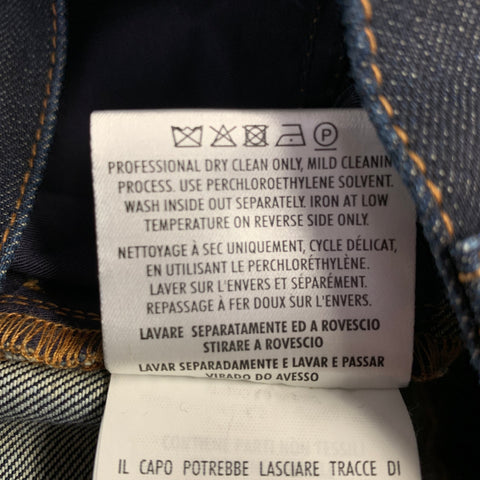 GUCCI Size 40 Blue Indigo Contrast Stitch Cotton Skinny Five Pockets Jeans