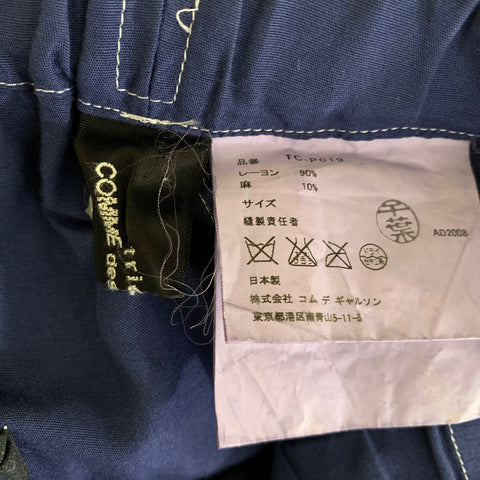COMME des GARCONS Size S Navy White TC-P019 Cotton Casual Pants