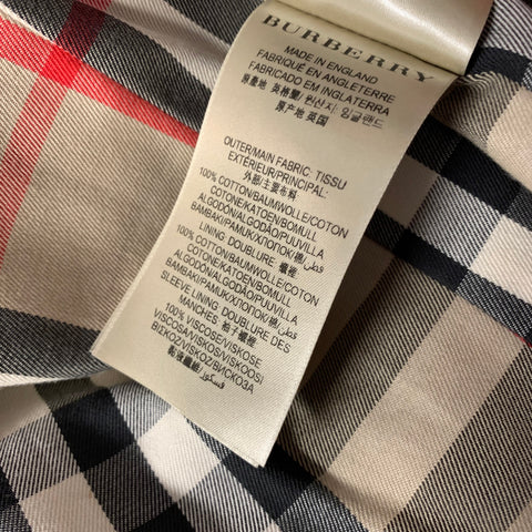 BURBERRY Size 0 Beige Cotton Double Breasted Coat