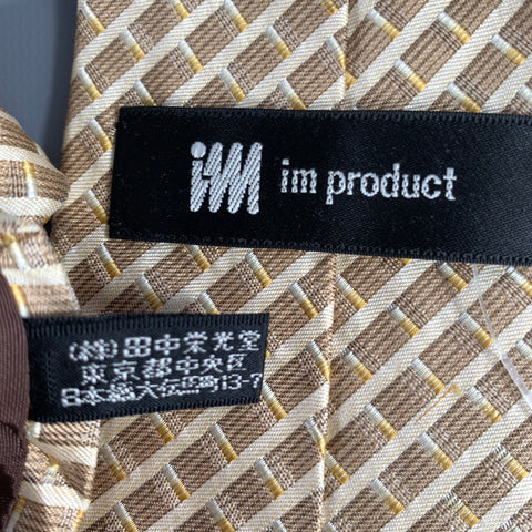 ISSEY MIYAKE Yellow Gold Diagonal Silk Tie