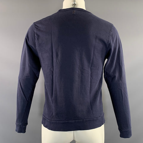 RUDE Size M Blue Brown Bug Crew Neck Pullover