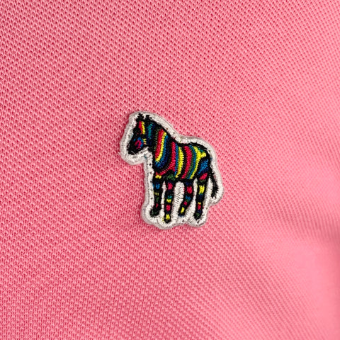 PS by PAUL SMITH Size M Pink Patch Organic Cotton Half Placket Polo